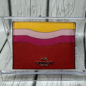 SOLD PRE LOVED Coach Striped Card Holder